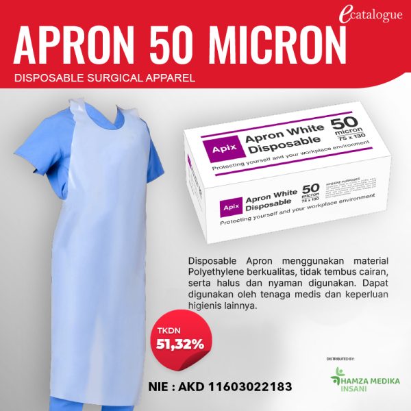 Apron 50 Micron Disposaable Surgical Apparel