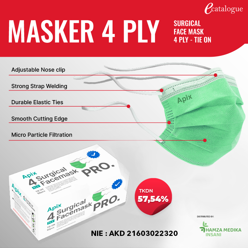 Masker 4 PLY Tie on