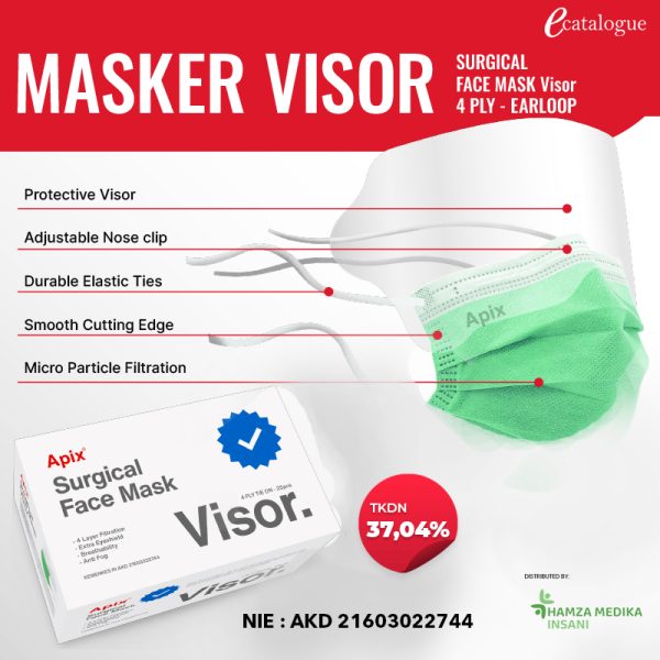 Masker Visor Surgical Face Mask Visor 4 Ply